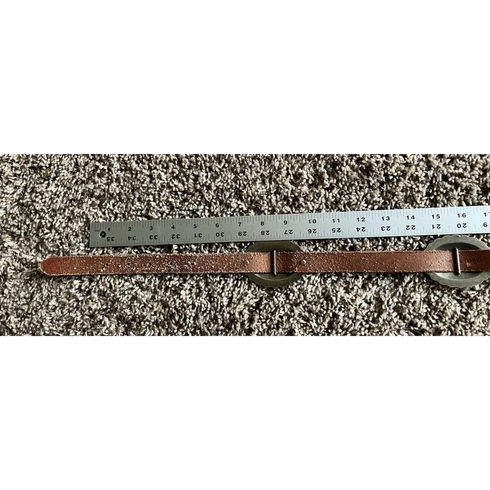 American Living Leather Western Concho Belt Size Medium Boho Cowgirl